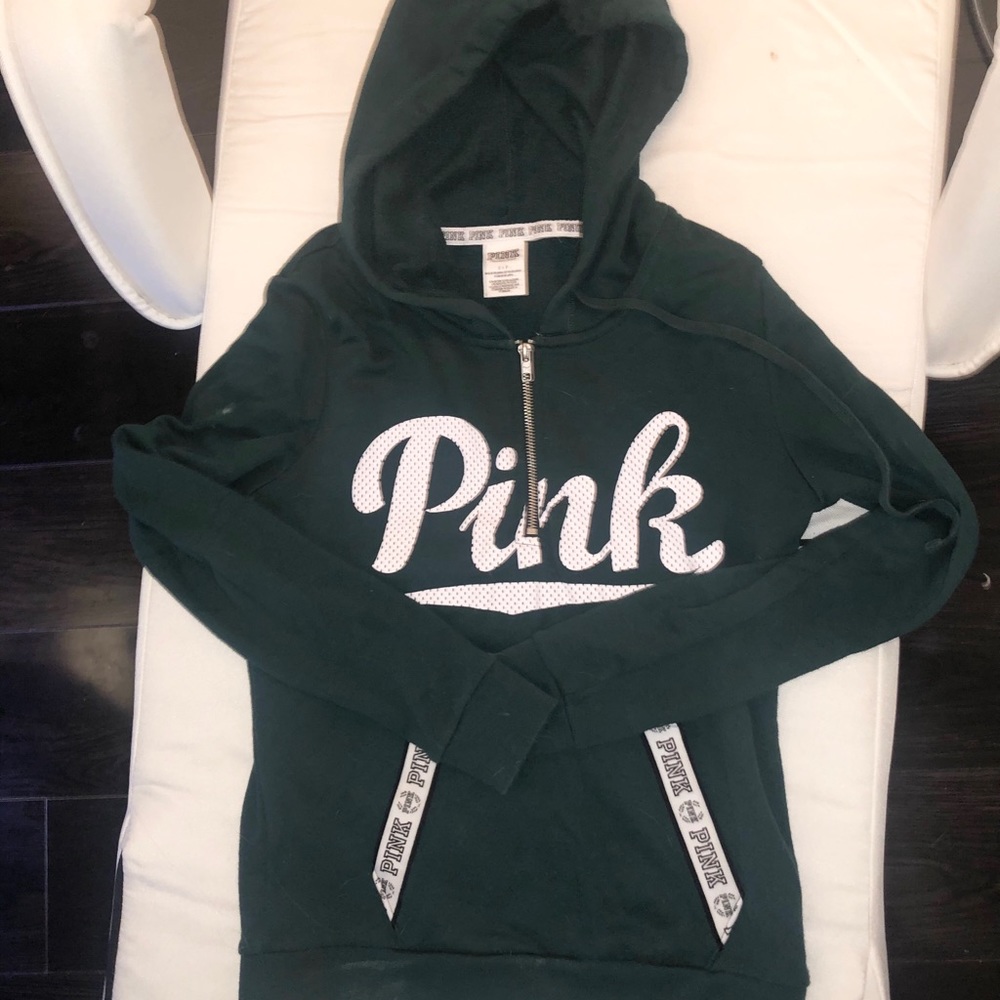 VICTORIA’S SECRET PINK QUARTER ZIP HOODIE